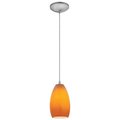 Access Lighting Champagne, Pendant, Brushed Steel Finish, Maya Glass 28012-1C-BS/MYA